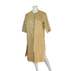 Vintage Carol Craig Gold Yellow Brocade Duster Jacket